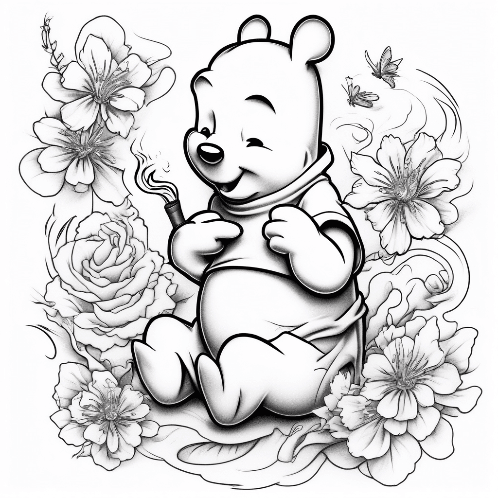 Winnie pooh smoking blunt