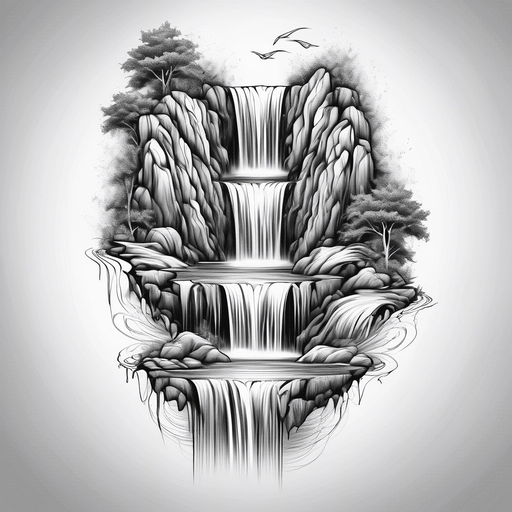 fine line waterfall