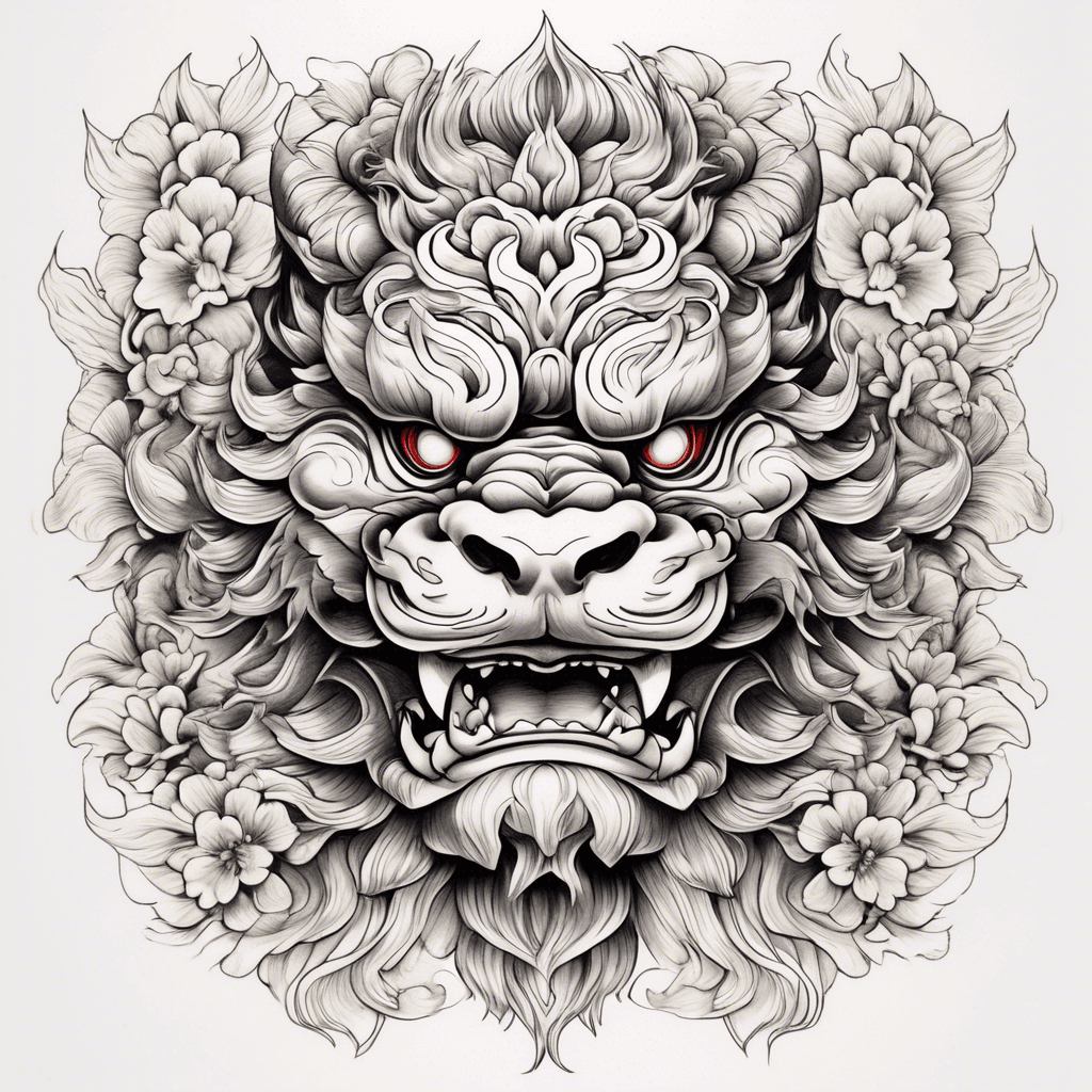 foo dog head closed mouth