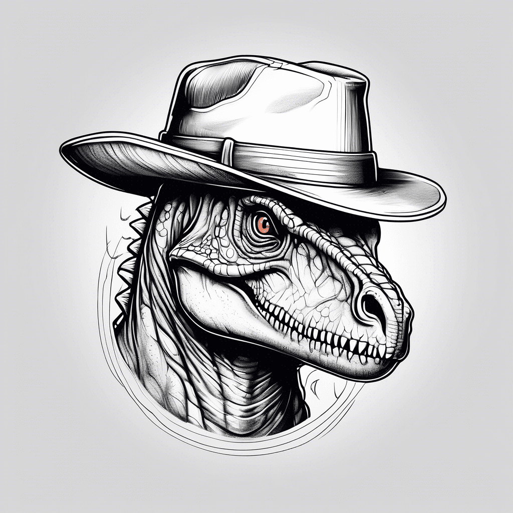 Dinosaur with hat