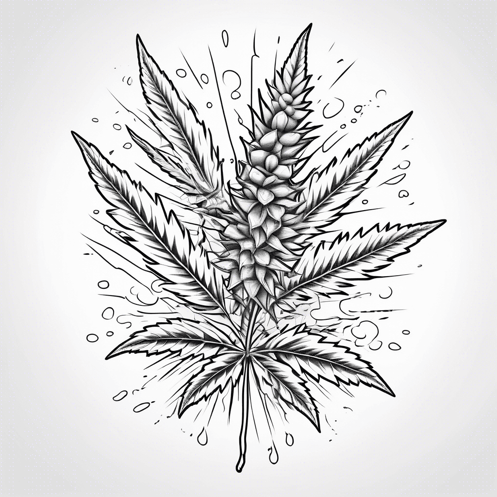 Marijuana plant and joint