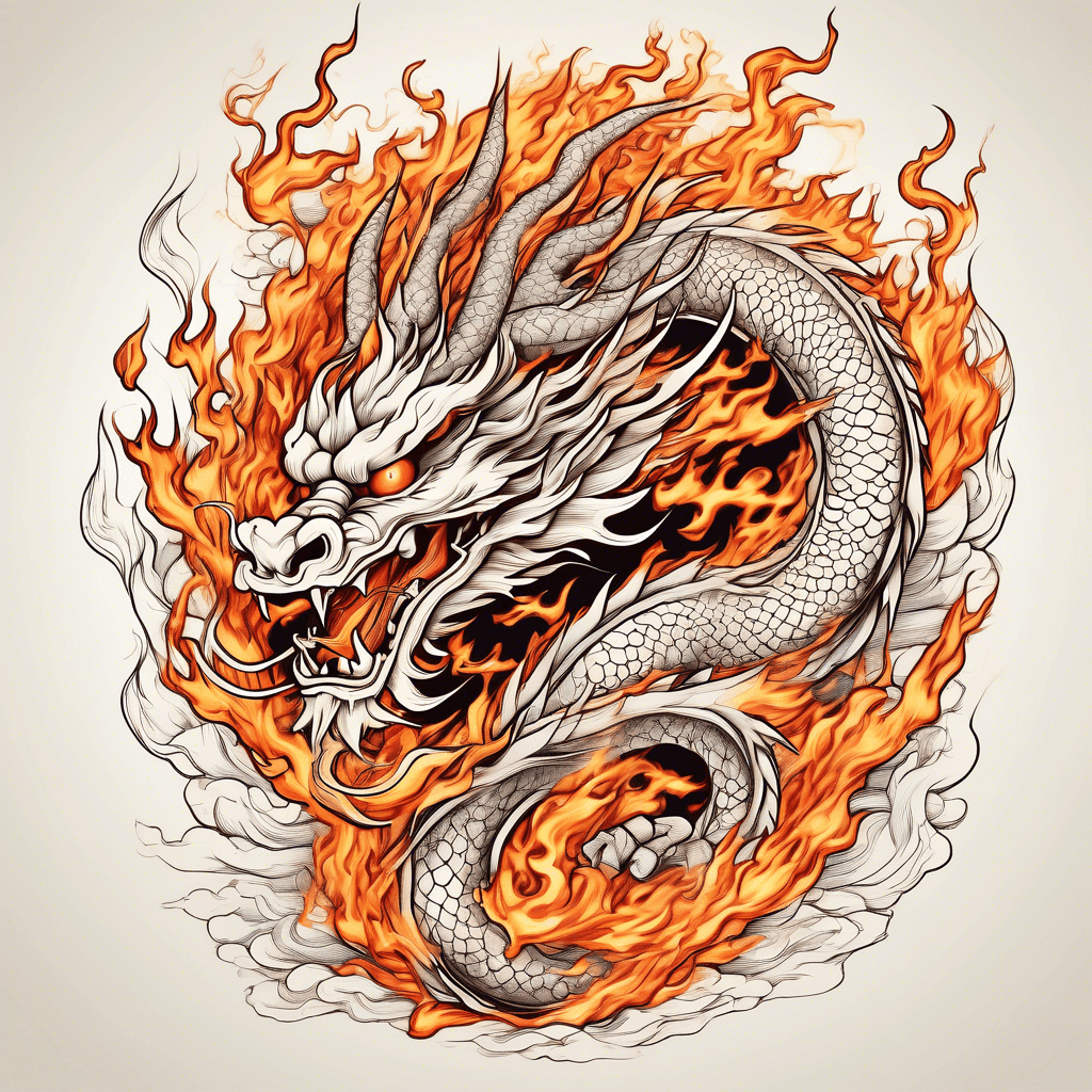 A CHINESE DRAGON ON FIRE