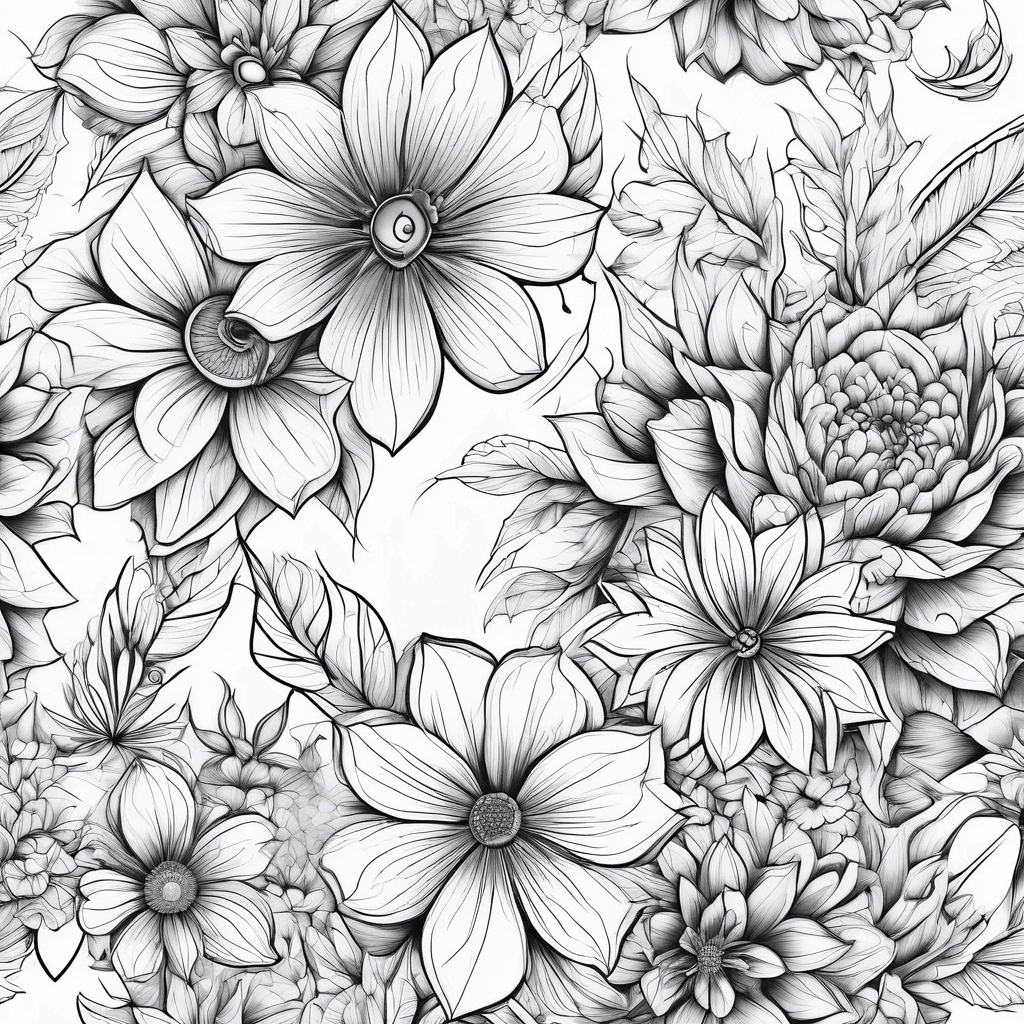 flowers and shapes