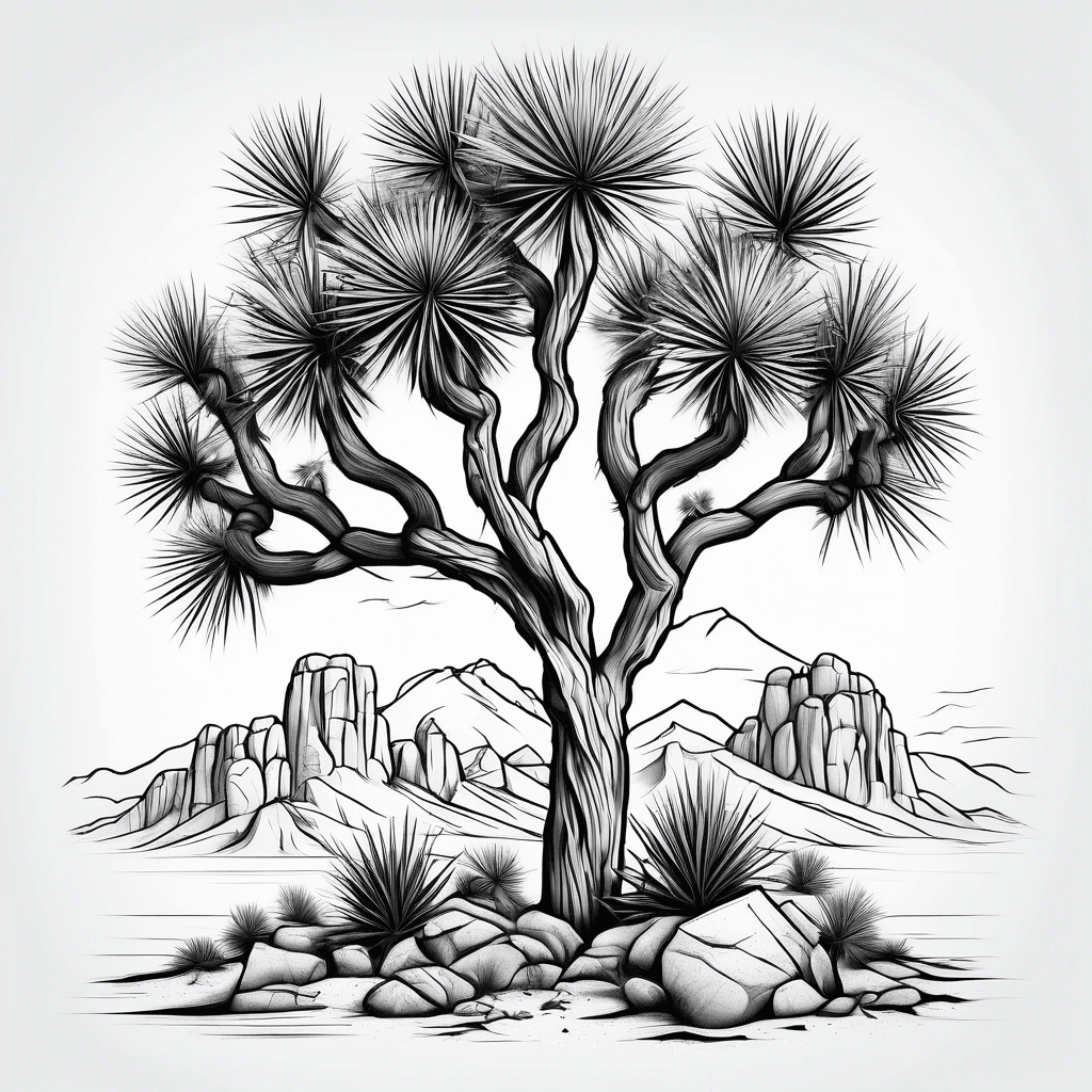 Road runner with Joshua tree