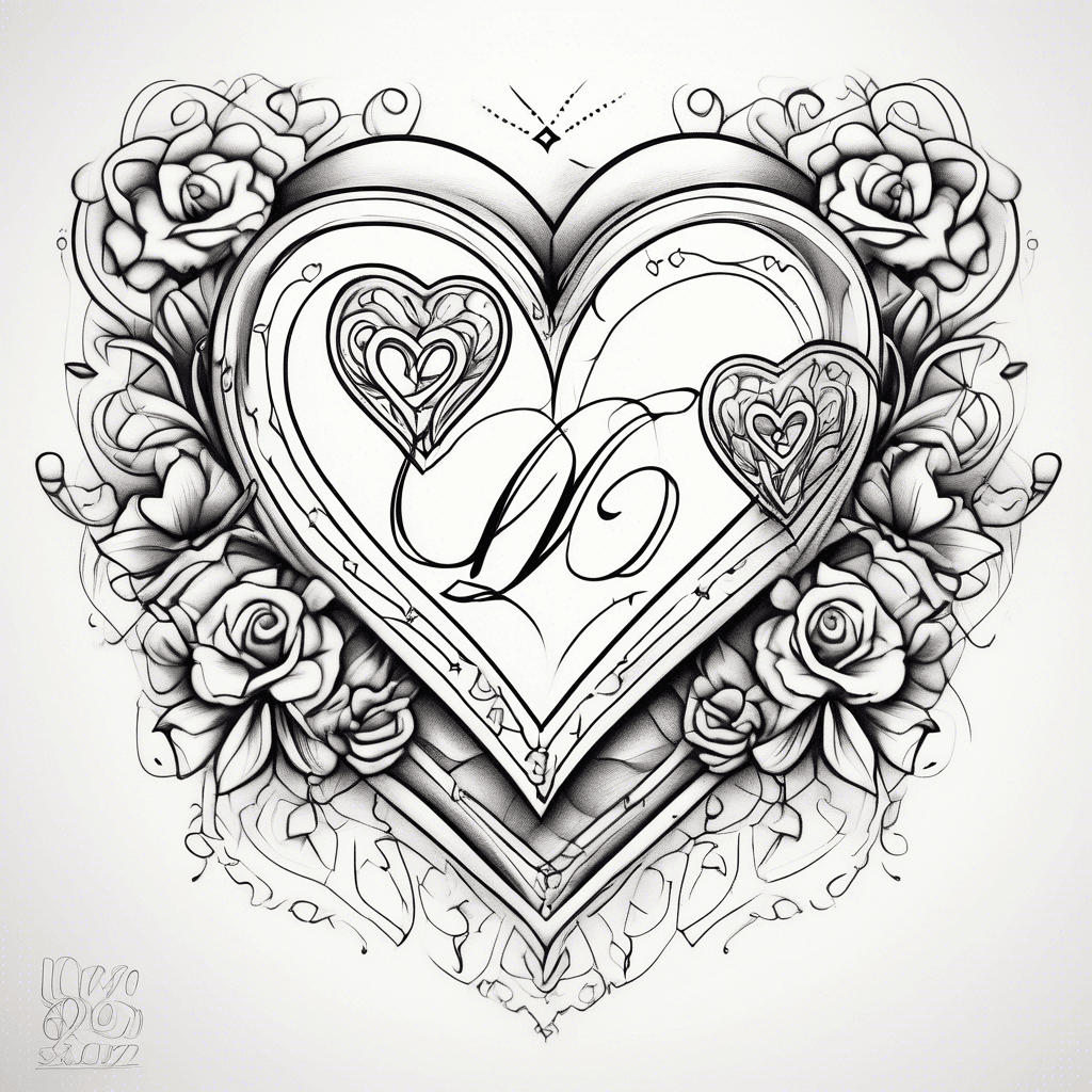 Wedding date with hearts