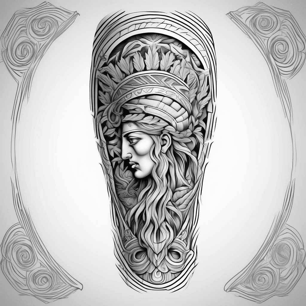 Greek leg half sleeve 