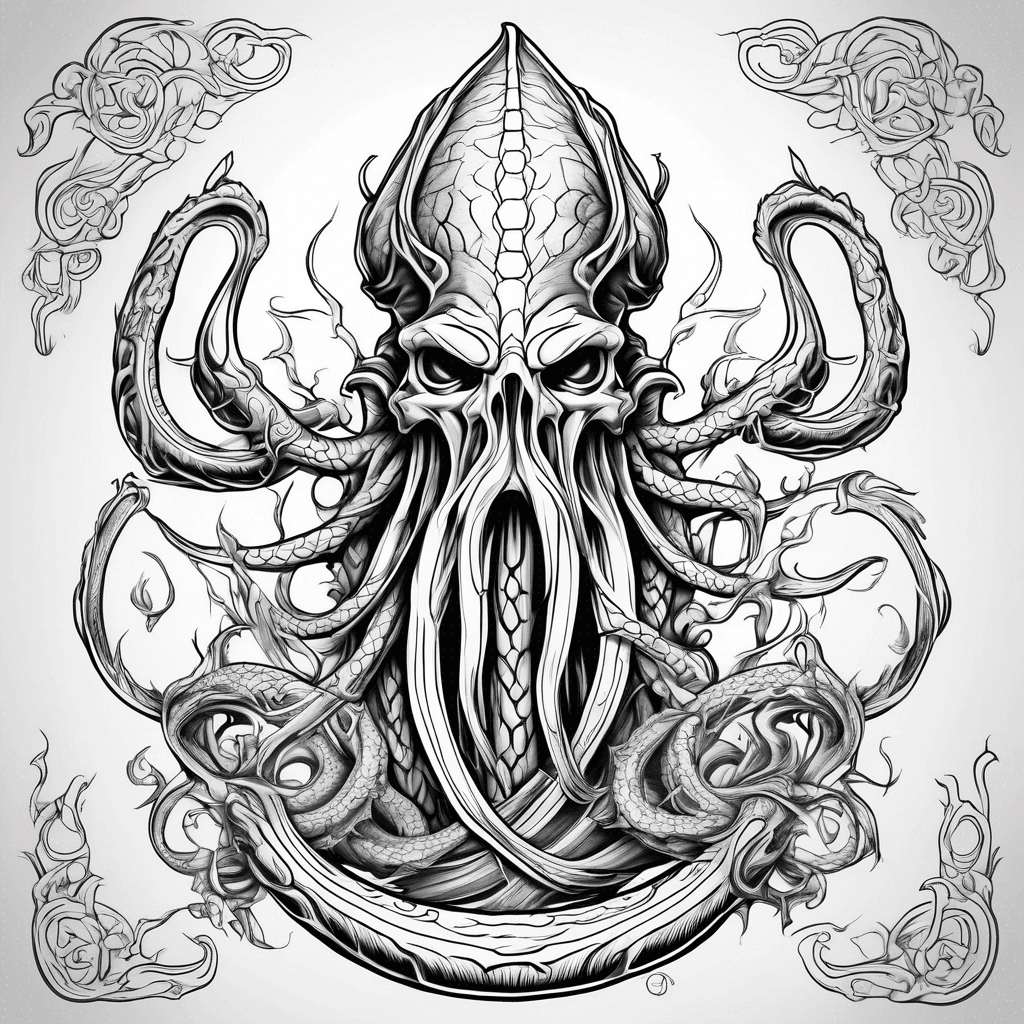 Trident with kraken