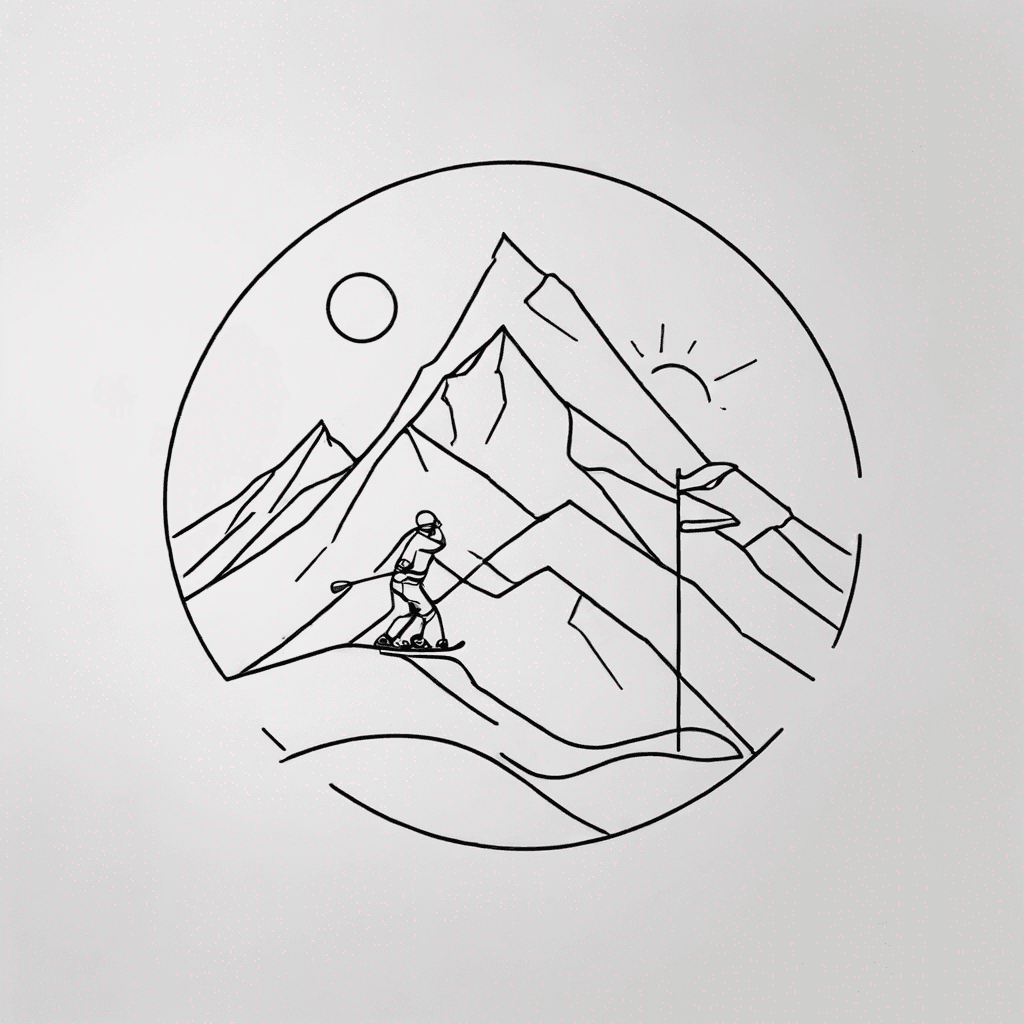 Skilift golf on a mountain