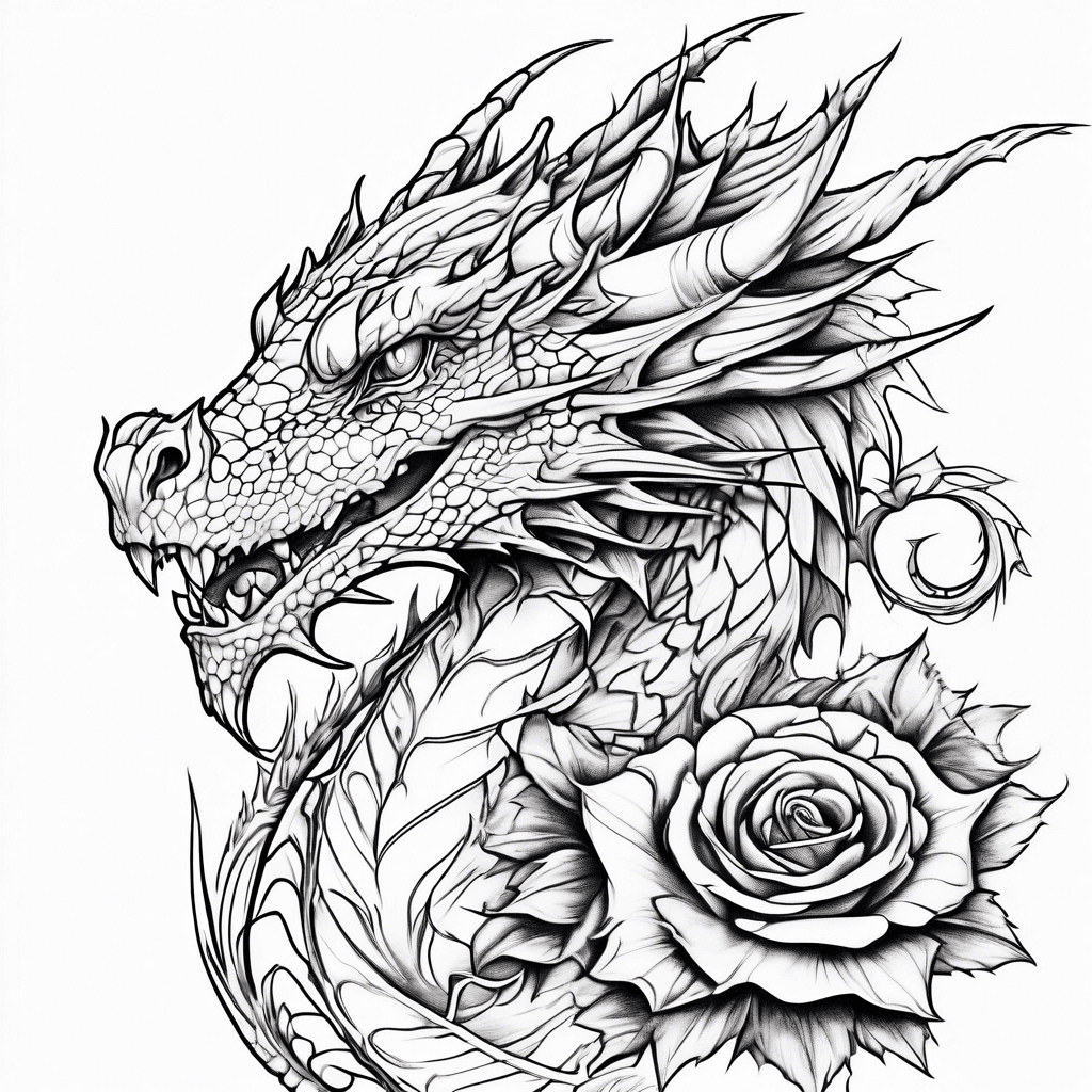 A dragon with Yorkshire rose