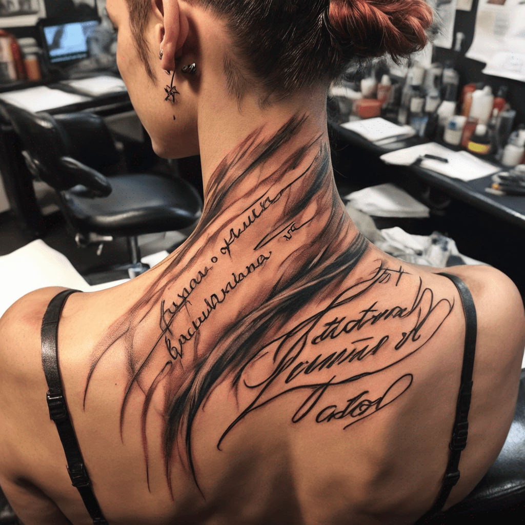 writing "tattoo"