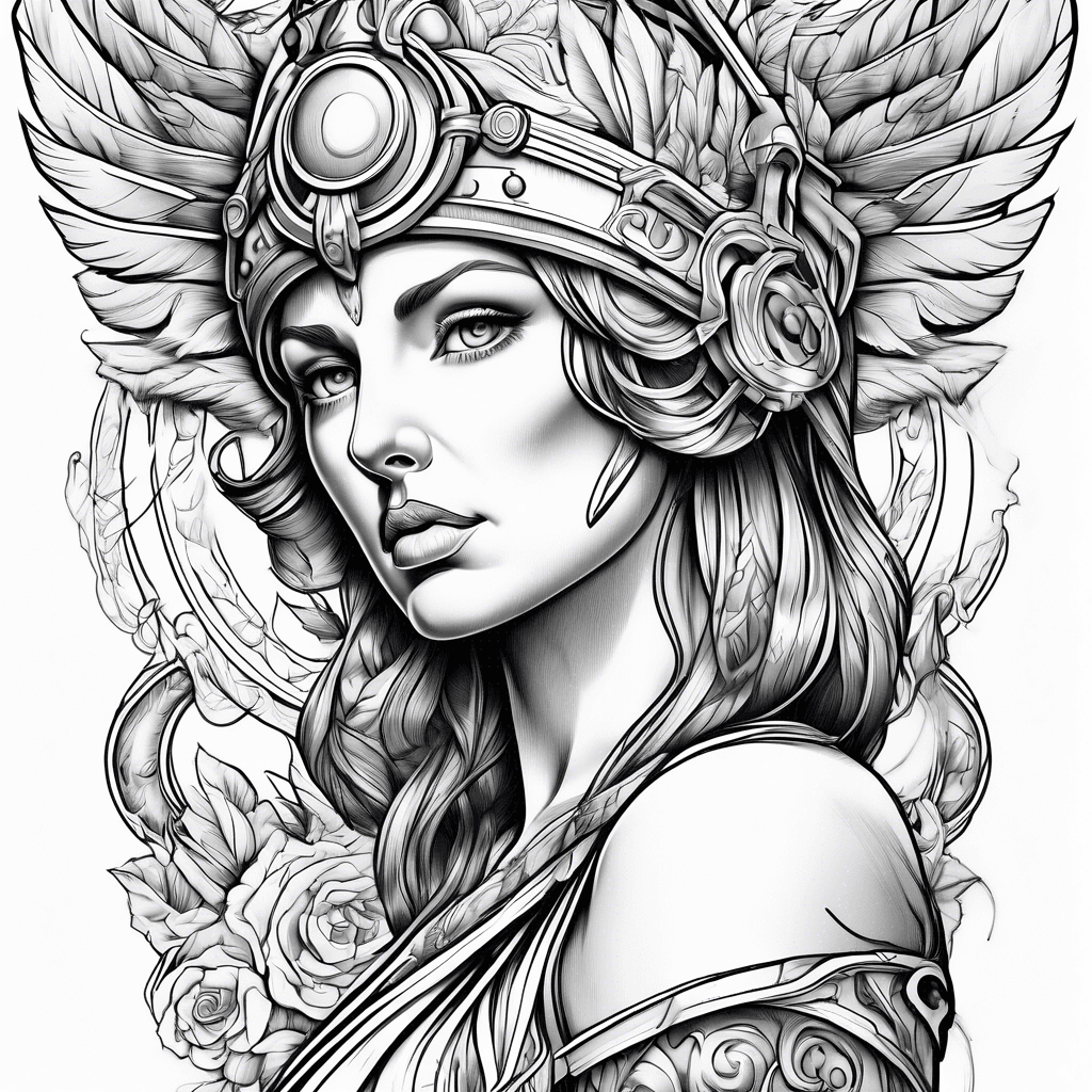 Athena tattoo half sleeve 