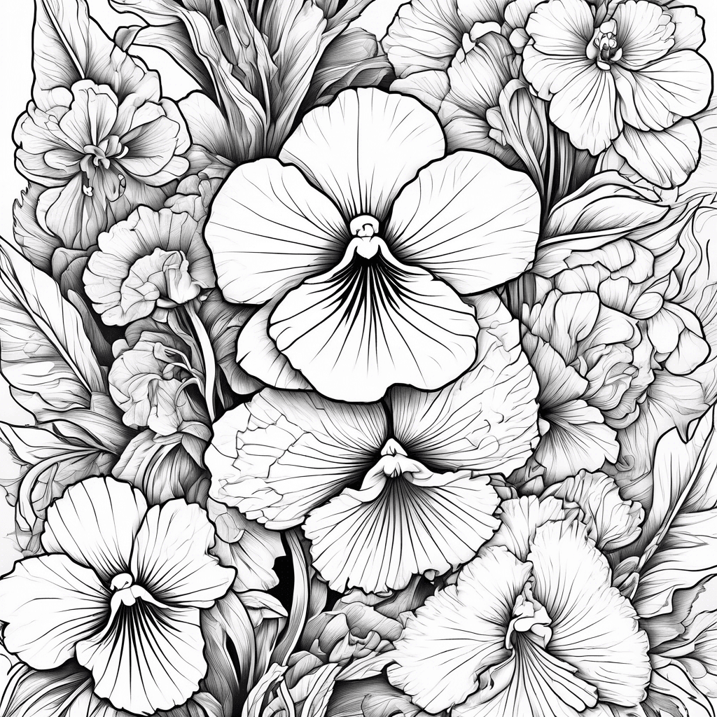 Pansy, orchid, and carnations