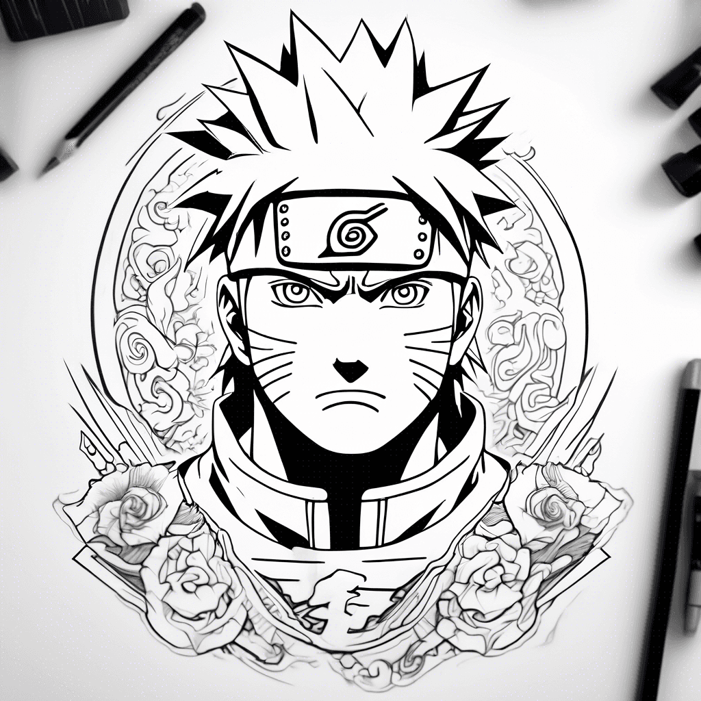 Naruto stencil