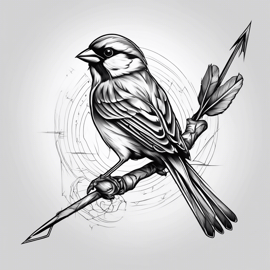 Sparrow holding an arrow 