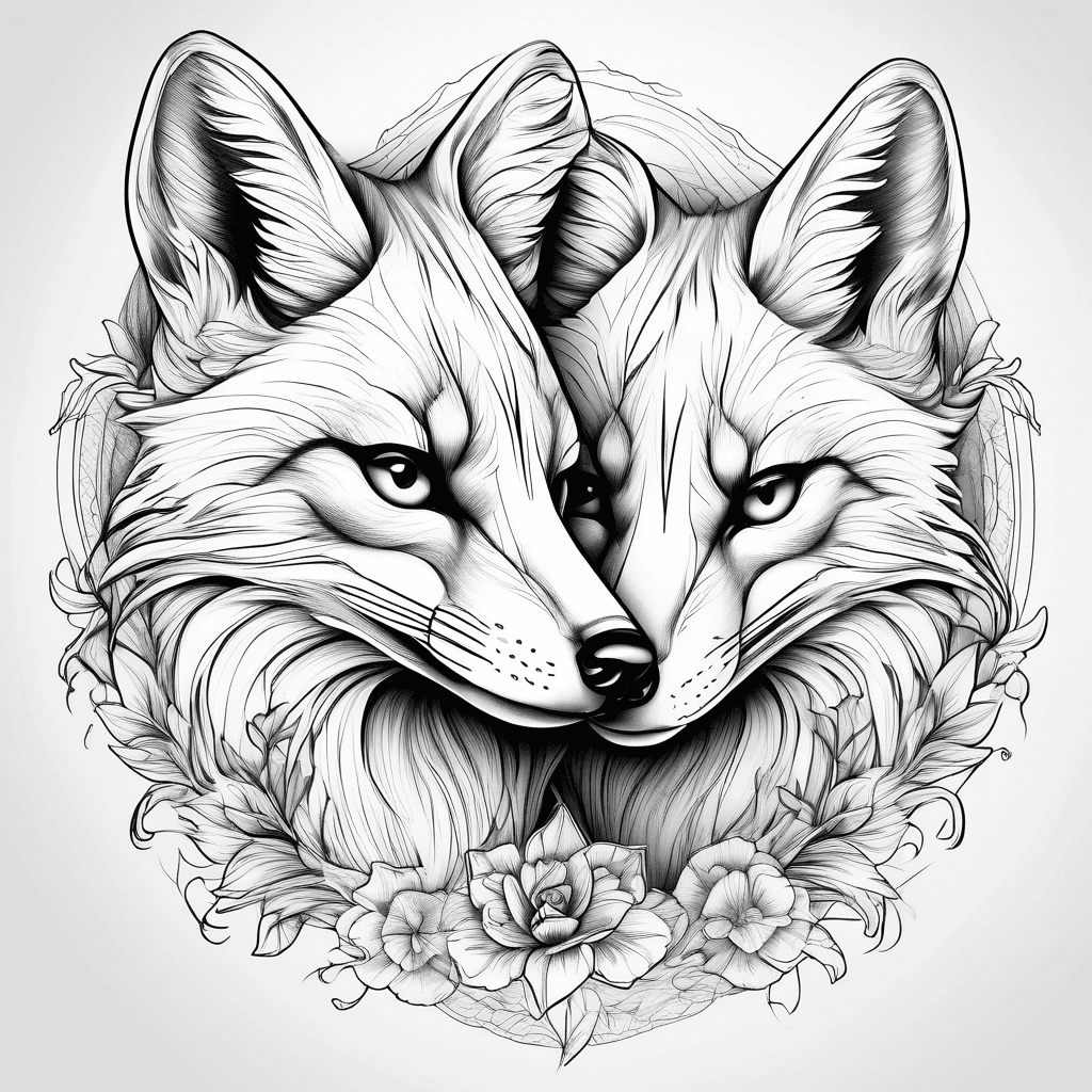 two foxes