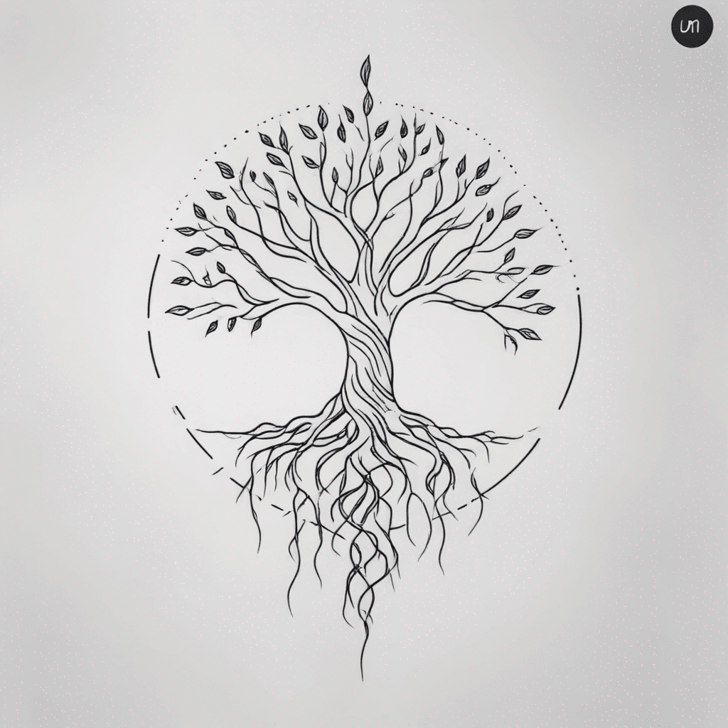large tree with roots