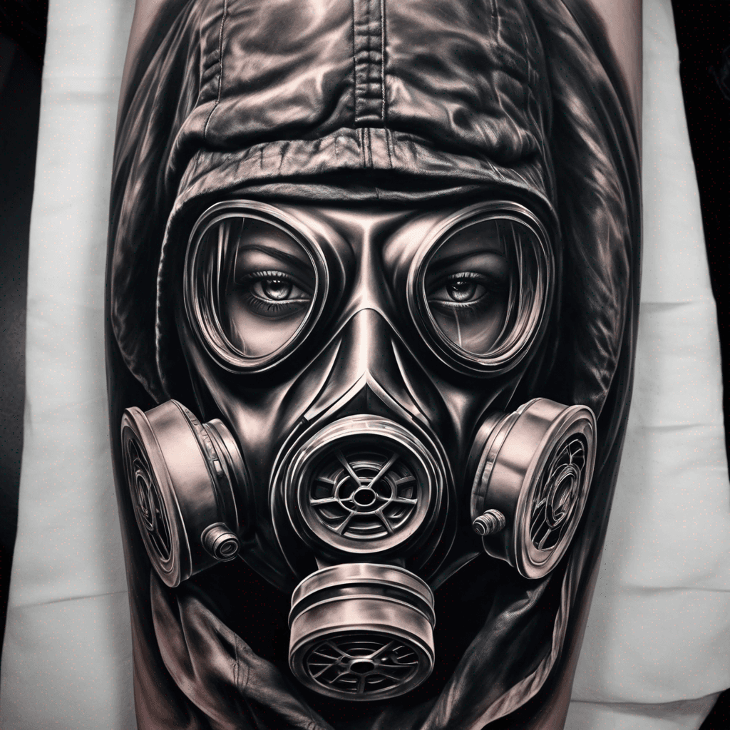 A psychedelic gas mask