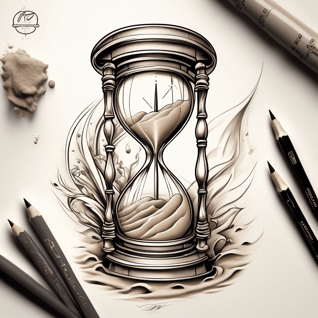 Sand clock with husband name