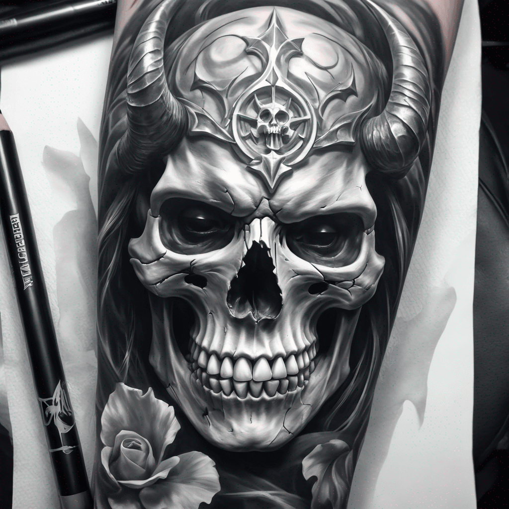 skull demon portrait