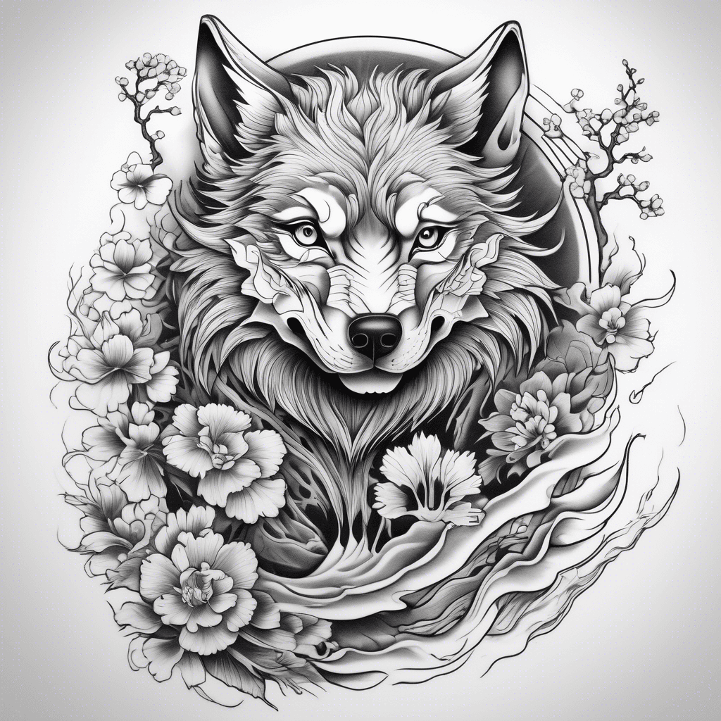 full sleeve wolf