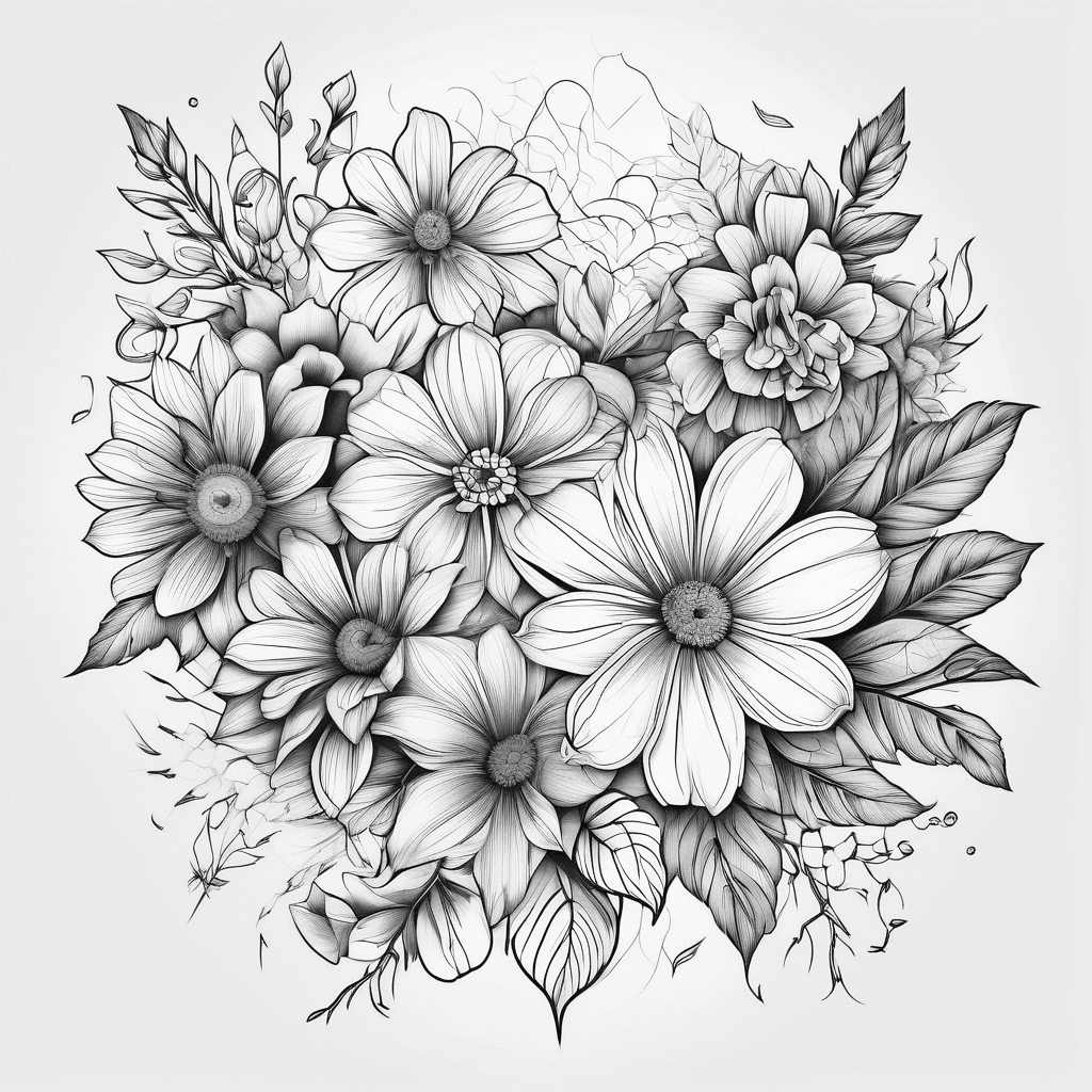 flowers and shapes