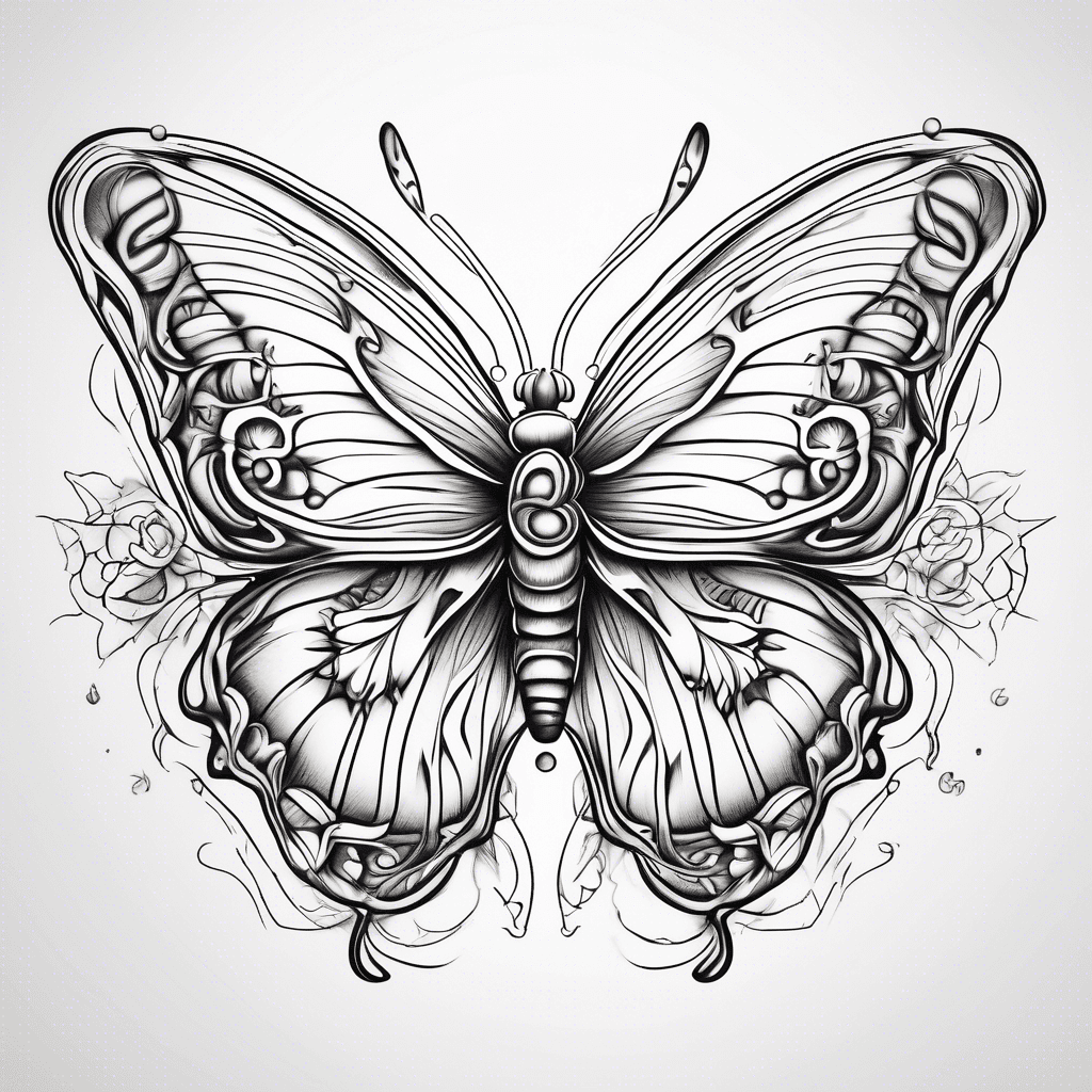 Butterfly with 4 kids name