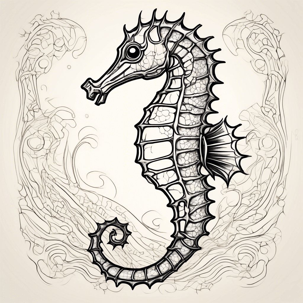 seahorse map in background