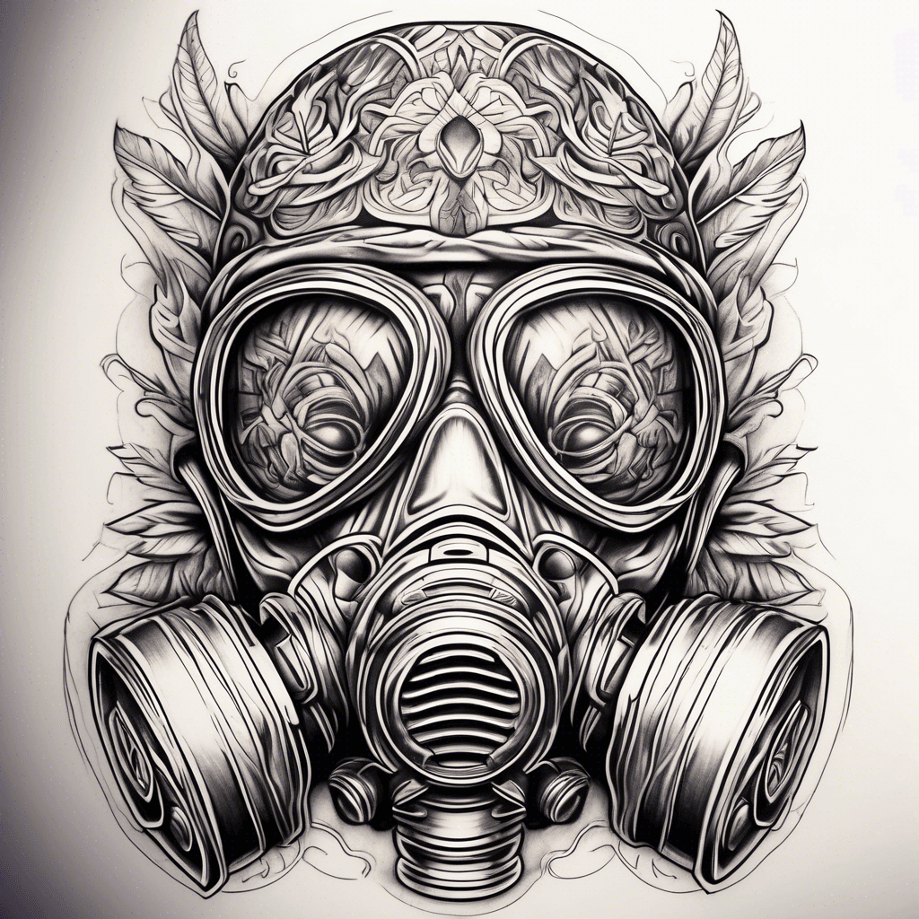 A psychedelic gas mask
