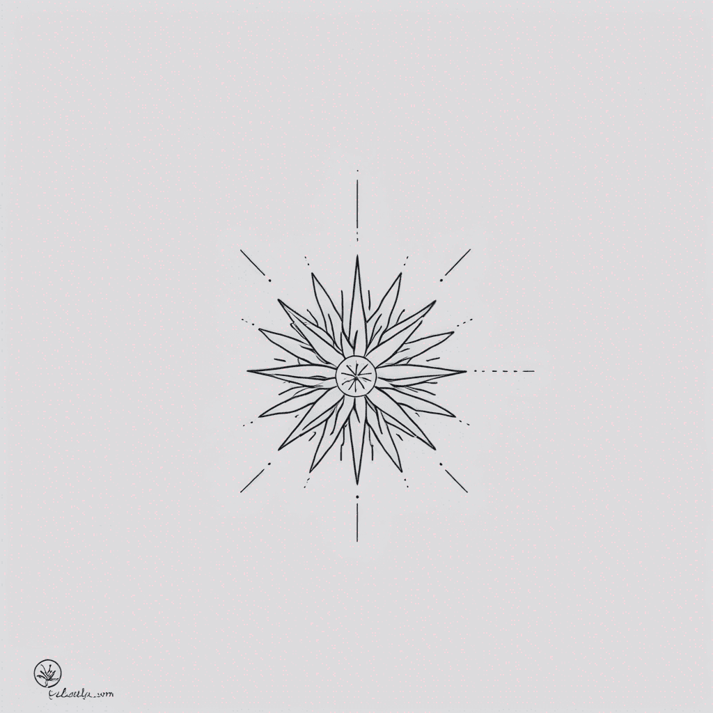 edelweiss flower and sun