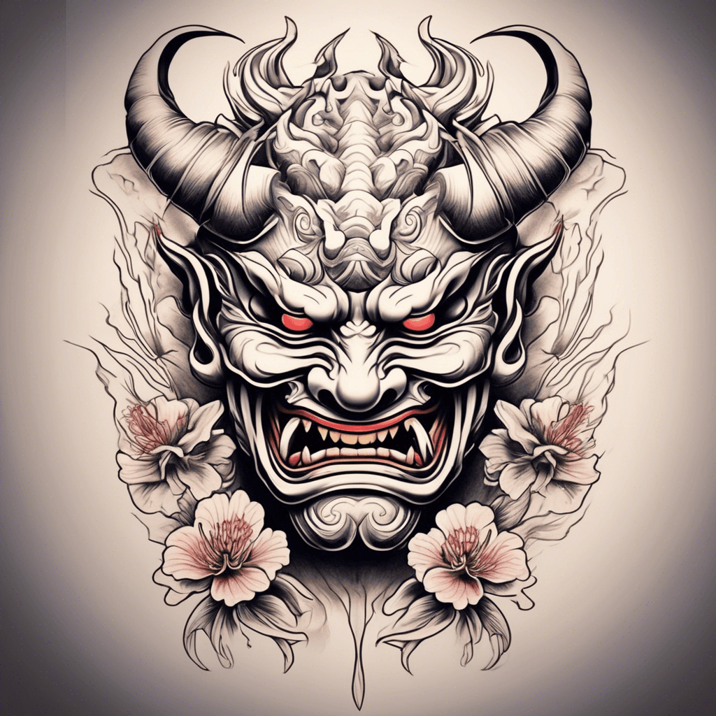 Oni mask full back