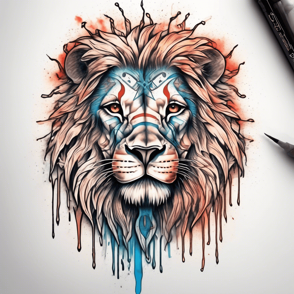 Lion with cross
