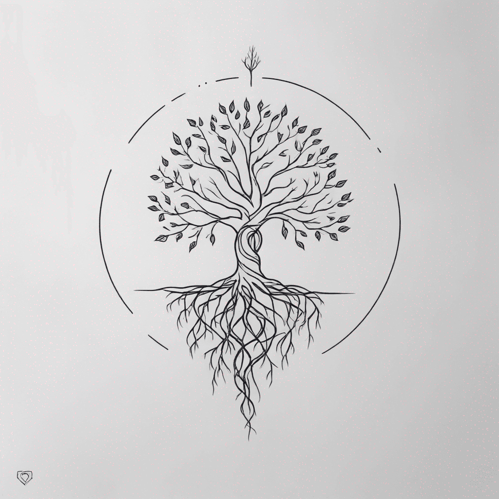 large tree with roots