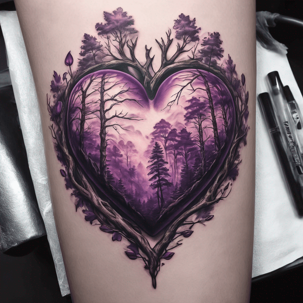 Purple heart and forest