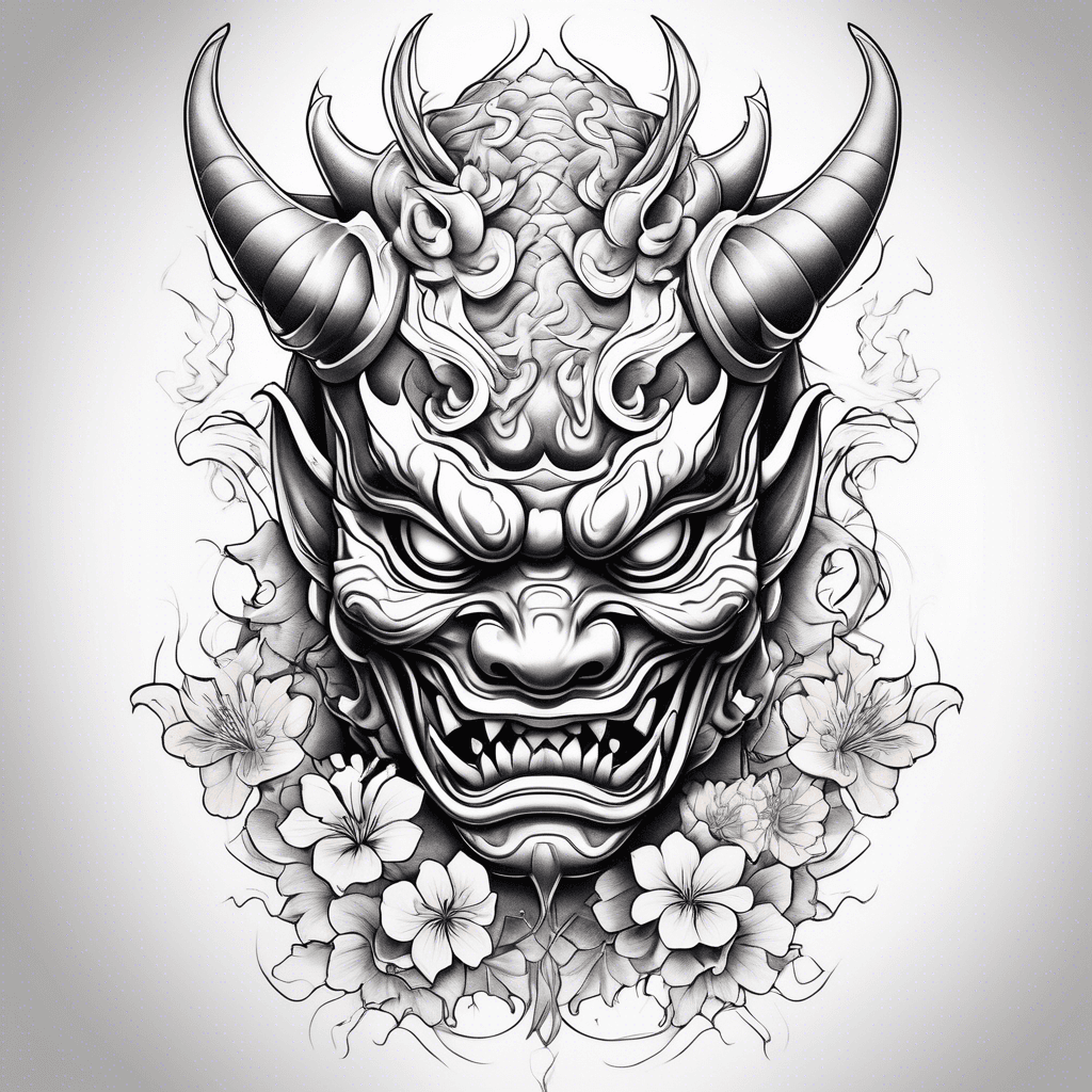 Oni mask full back