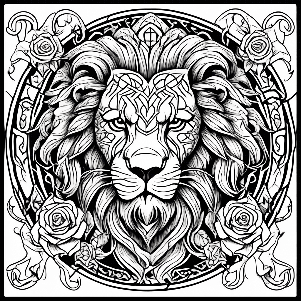 Simplistic celtic lion