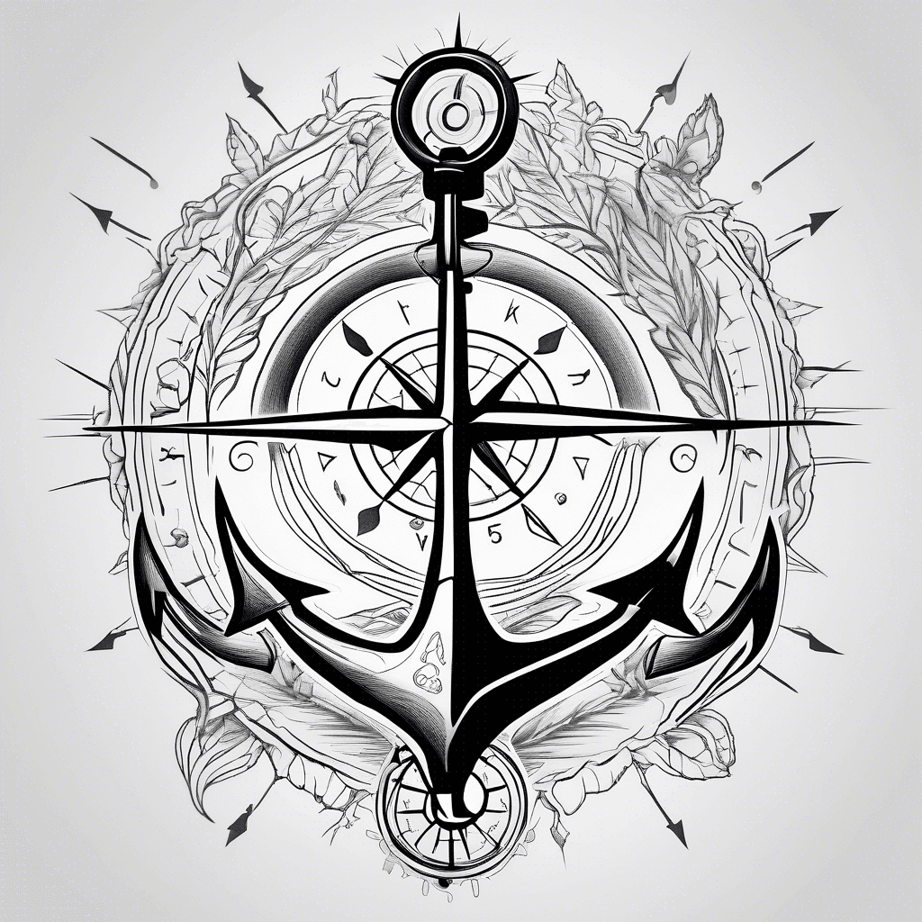 anchor and compass