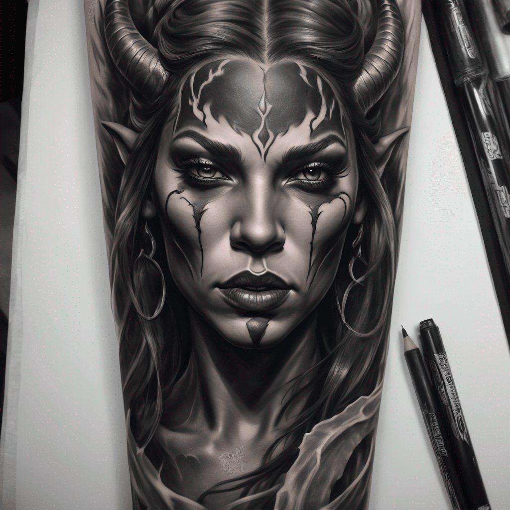 demon woman portrait