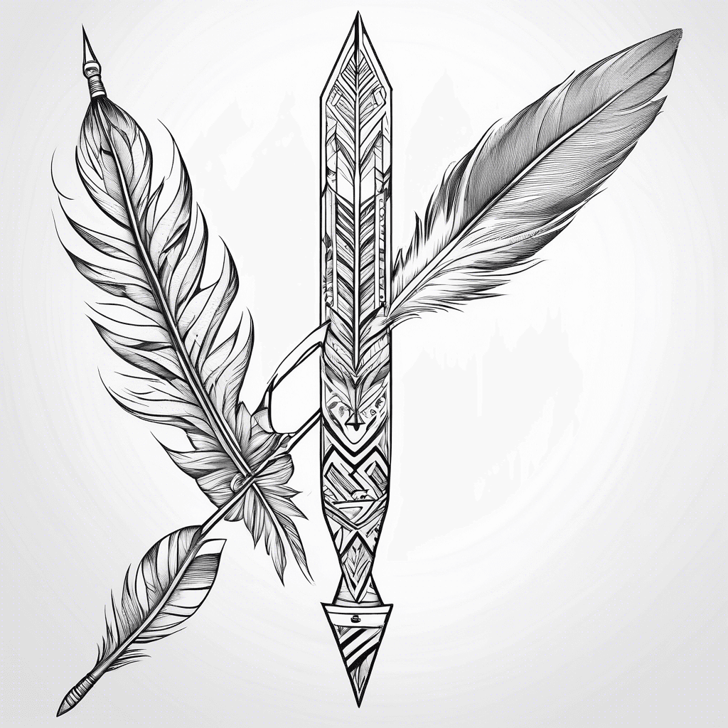 Arrow with a feather