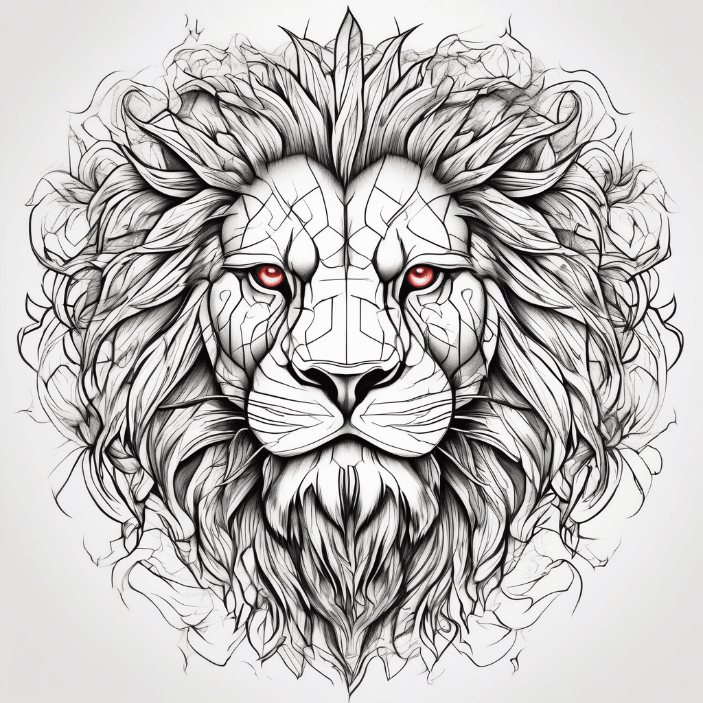 Lion with blood 