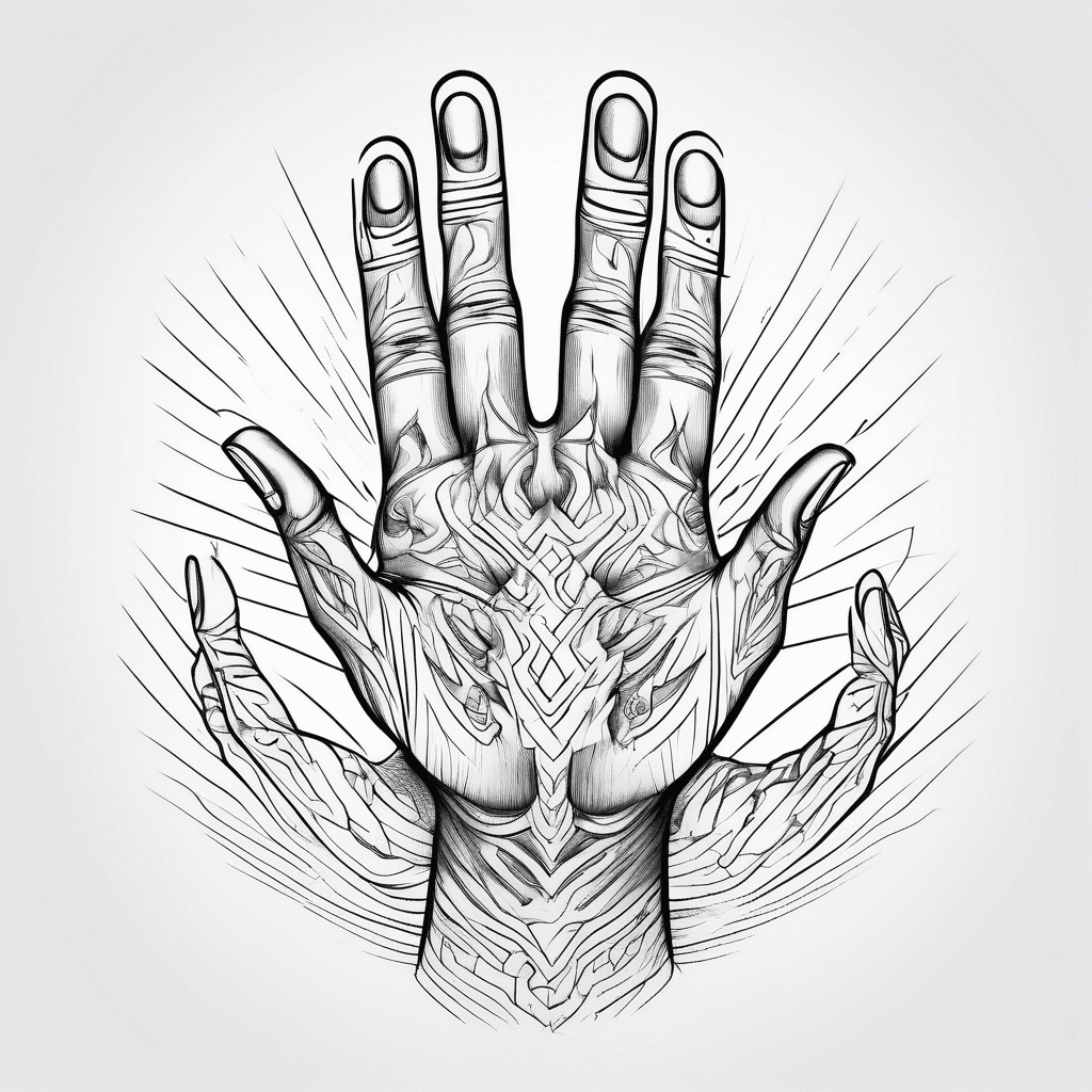 Hands forming a person 