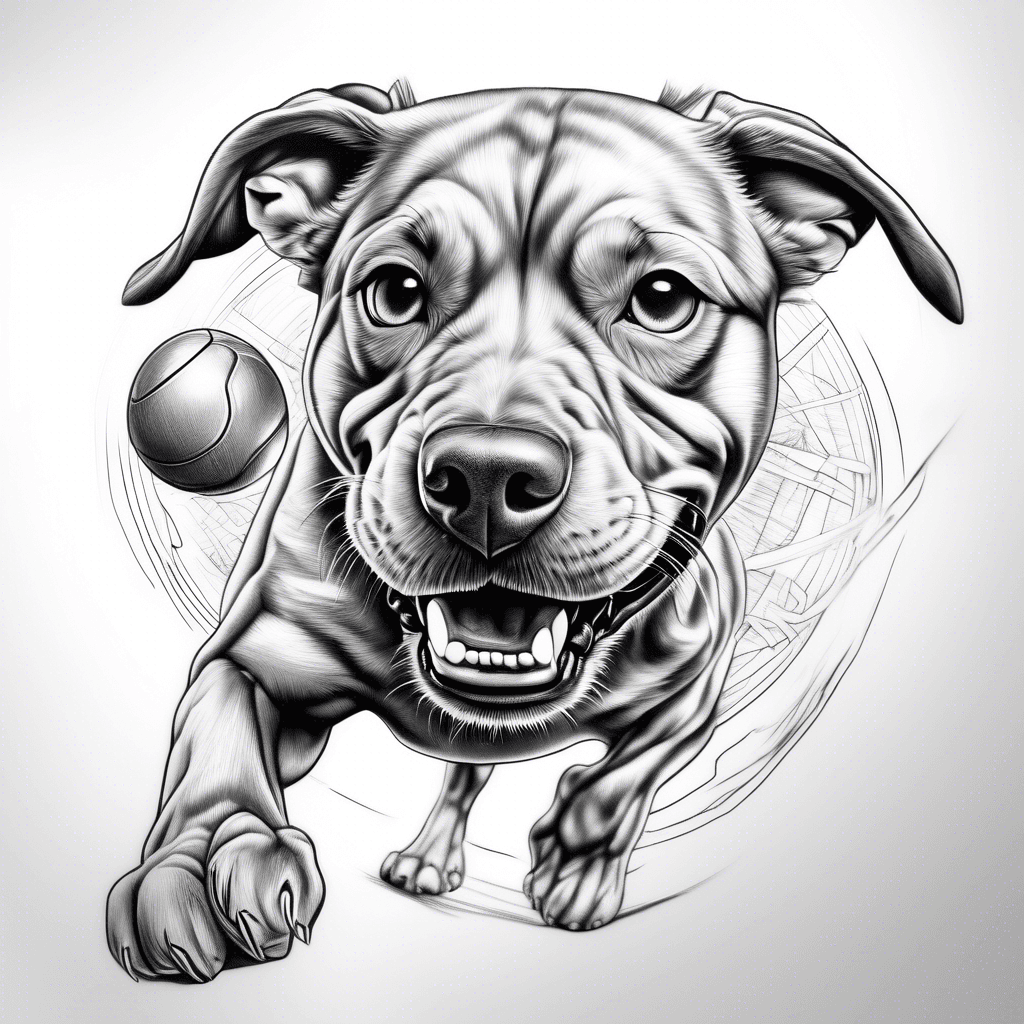 dog playing with a ball