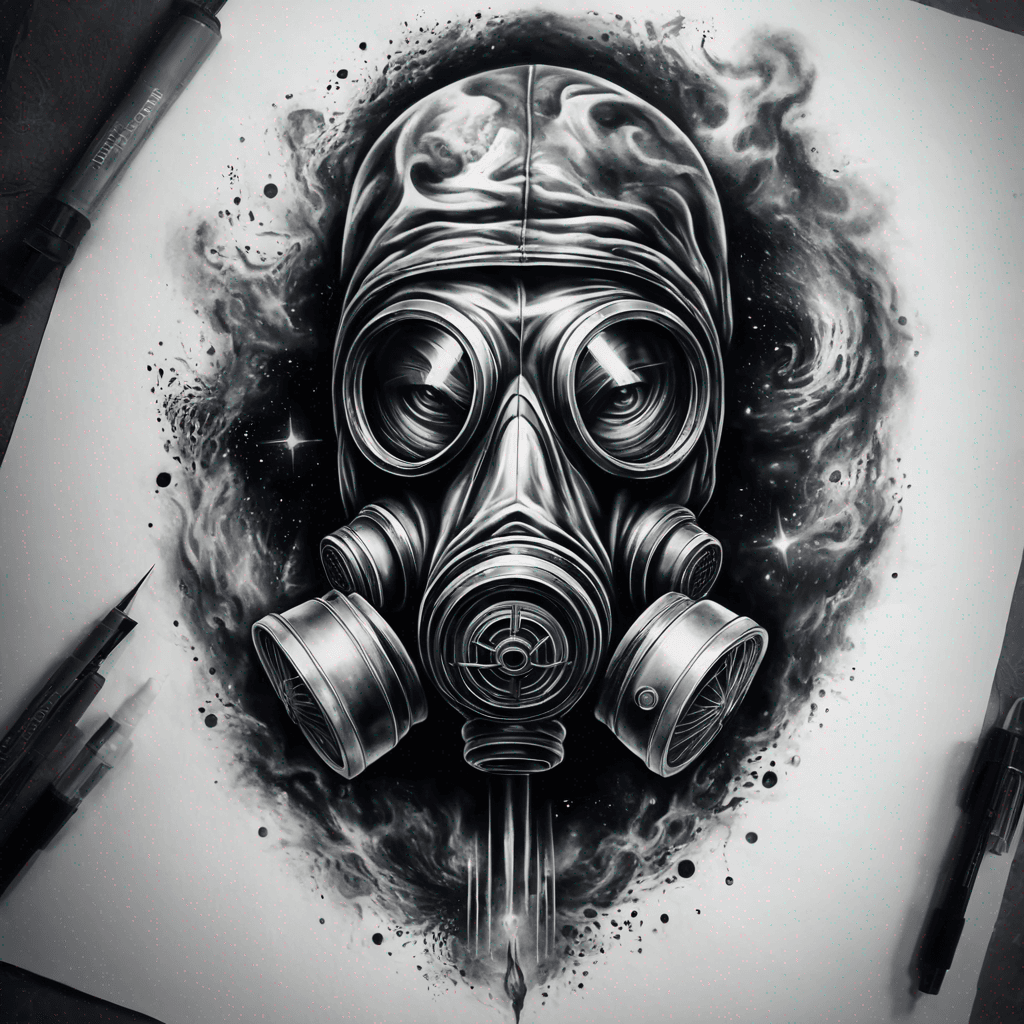 A psychedelic gas mask