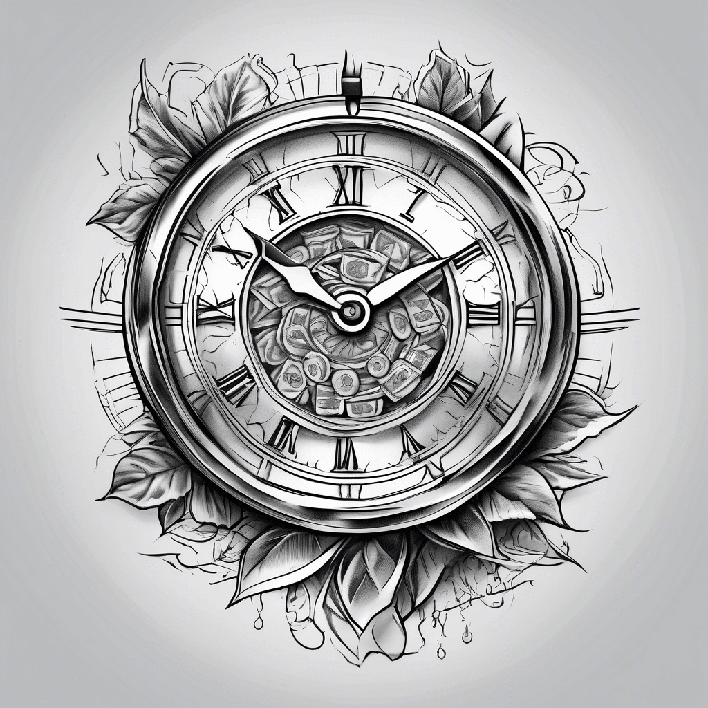 Clock with money