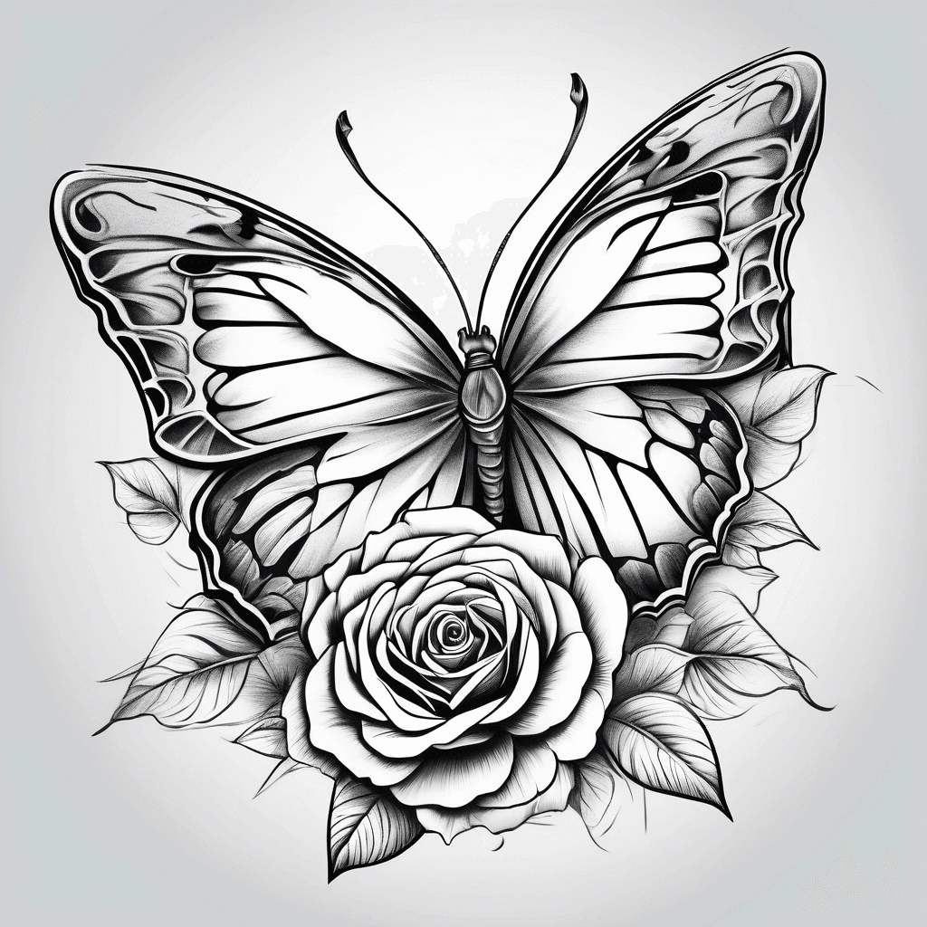 Butterfly roses sleeve men