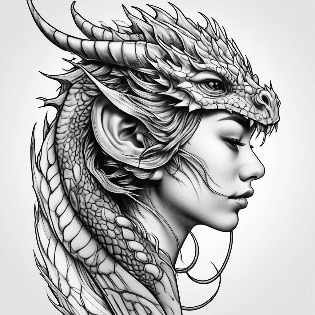 Small dragon behind ear