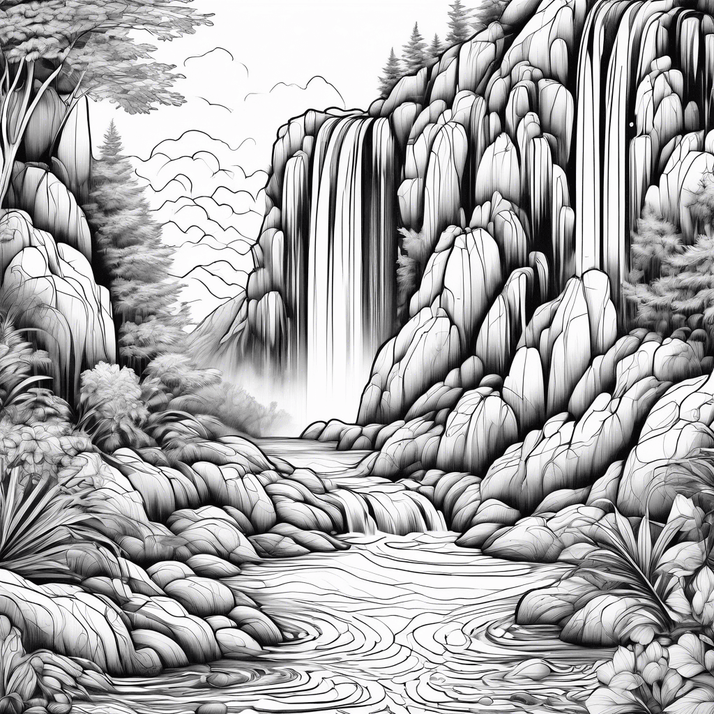 fine line waterfall