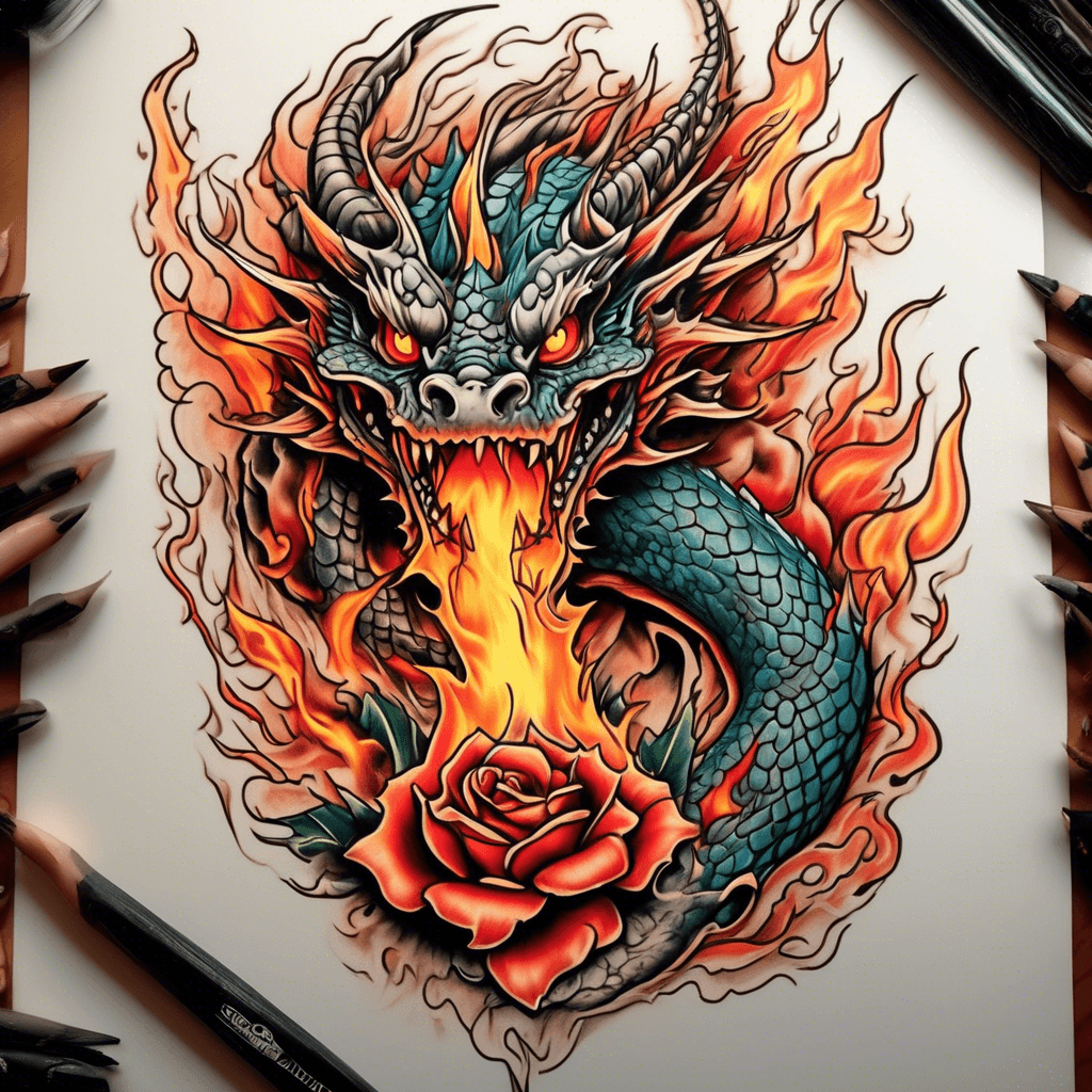 dragon spitting fire