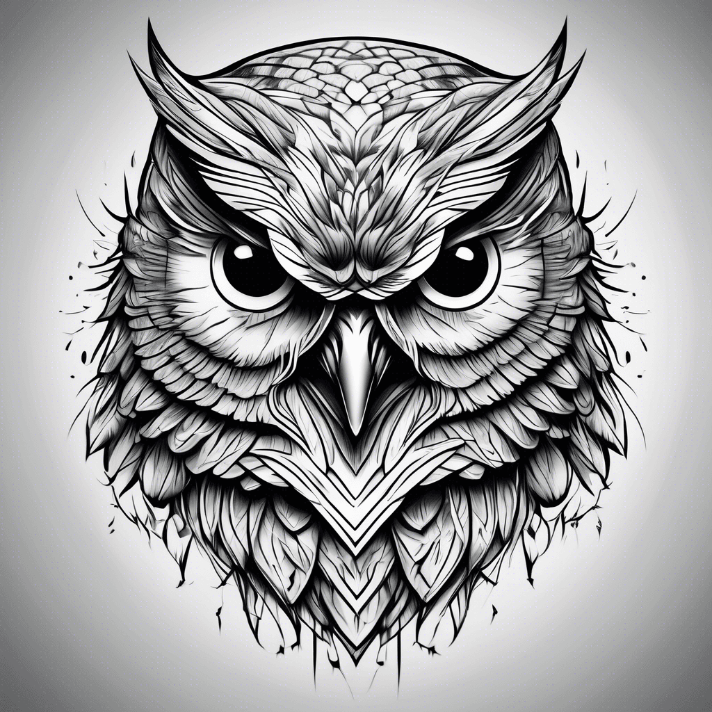 agressive Owl face