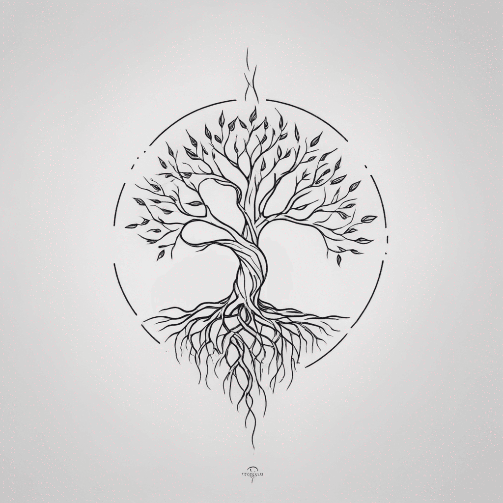 large tree with roots