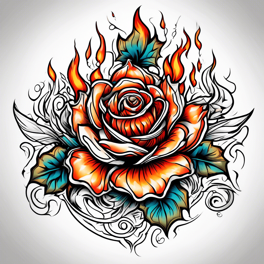 flaming rose